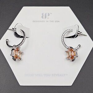 Bomb Party ER77189 "All Of The Memories" Smokey Topaz Cubic Zirconia Earrings